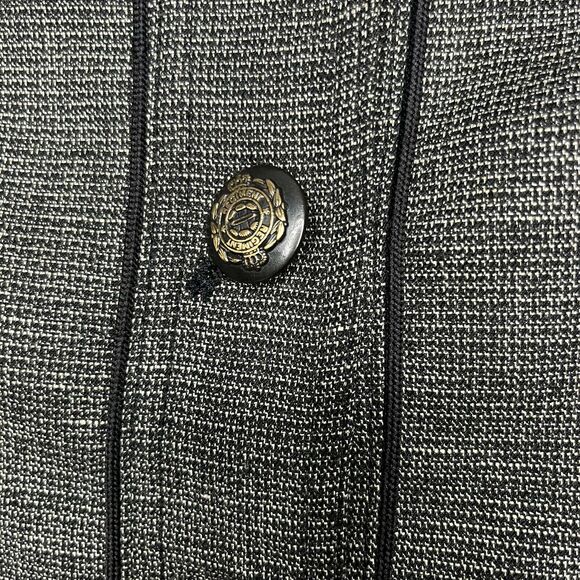 Apanage Linen Wool Blend Brown Military Style Blazer Jacket size 10 - Picture 2 of 7